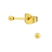 Ohrringe Ohrstecker 316L Chirurgenstahl goldfarben mit Kugel 2-4mm