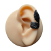 Ear Cuff Chirurgenstahl Ohrschmuck Ohrklemme mit Federn in schwarz