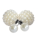Modeschmuck Doppelperlen Ohrstecker mit kleinen Perlen