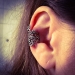 Ear Cuff Chirurgenstahl mit Blumen und Blättern