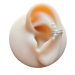 925 Sterling Silber Ohrmanschette mit synthetischen Perlen Ear Cuff Ohrklemme