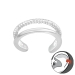 925 Sterling Silber vergoldete 2-linige Ohrmanschette Ear Cuff Ohrklemme