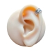 925 Sterling Silber Ohrmanschette Vintage Spirale Ear Cuff Ohrklemme