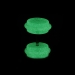 Fake Plug Ohrstecker im Dunkeln leuchtend Grün
