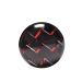 Fake Plug Ohrstecker schwarz Carbonfaser 10mm in schwarz-rot