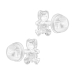 Kinder Ohrringe Ohrstecker 925 Sterling Silber Teddybär mit Kristallen in verschiedenen Farben