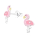 Kinder Ohrringe Ohrstecker Set 925 Sterling Silber mit Flamingo, Koala & Kuh