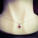 MARTIN1985 Hochwertige 925 Sterling Silber Halskette 45cm Rotes Zirkonia-Herz Damen mit Geschenkverpackung
