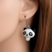 Ohrringe 316L Chirurgenstahl Ohrhaken Ohrhänger mit Pandabär