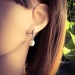 925 Sterling Silber Ohrhaken Ohrhänger vergoldet Ohrringe mit Zirkonia und Süßwasserzuchtperle