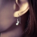 925 Sterling Silber Ohrhaken Ohrhänger Libellen-Ohrringe mit synthetischer Perle