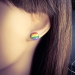 Flaggen Ohrringe Ohrstecker 316L Chirurgenstahl mit Regenbogenfahne LGBTQI*