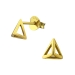 Ohrringe Ohrstecker 925 Sterling Silber vergoldet mit Pyramide
