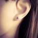 Ohrringe Ohrstecker 925 Sterling Silber tropfenförmiger synthetischer Opal in lila