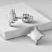 Titan Ohrringe Ohrstecker mit Stern 5mm