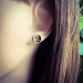 Ohrringe Ohrstecker 925 Sterling Silber vergoldet Yin Yang mit Zirkoniasteinen