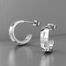 Titan Ohrringe Ohrstecker Halbcreole 14mm