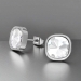 Titan Ohrringe Ohrstecker Quadrat 10mm mit Kristall