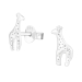 925 Sterling Silber Ohrstecker vergoldet mit Giraffe