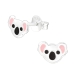 Kinder Ohrringe Ohrstecker Set 925 Sterling Silber mit Flamingo, Koala & Kuh