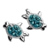 925 Sterling Silber Ohrstecker Fische in blau