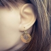 925 Sterling Silber Ohrhaken Ohrhänger vergoldet mit Blumenmuster