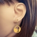 925 Sterling Silber Ohrhaken Ohrhänger vergoldet mit Mond und Sonne