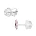 Kinder Ohrringe Ohrstecker 925 Sterling Silber Blume mit Kristall