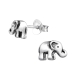 Ohrstecker Sterling Silber Ohrringe Elefant auf Schmuckkarte