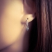 Creolen Ohrringe 925 Sterling Silber mit Herz 4mm