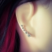 Ear Climber 925 Sterling Silber Kreise Ohrstecker Ohrklemme mit Kristallen