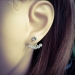 Ohrstecker Ear Jacket 925 Sterling Silber mit Kristallen in transparent