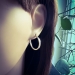 925 Sterling Silber Creolen Ohrringe 20mm