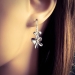 Ohrringe 925 Sterling Silber Ohrhaken Ohrhänger mit Blumen