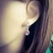 925 Sterling Silber Ohrhaken Ohrringe mit Zirkoniaherz in transparent oder pink