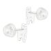 Kinder Ohrringe Ohrstecker 925 Sterling Silber Alpaka mit Kristall