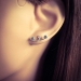 Ear Climber Ohrringe Ohrstecker 925 Sterling Silber vergoldet mit Kristallen