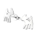 Rehkitz Kinder Ohrringe Ohrstecker 925 Sterling Silber vergoldet