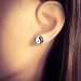 Ohrstecker 925 Sterling Silber Yin und Yang 7-9mm