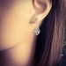 Ohrringe 925 Sterling Silber Ohrhänger vergoldet Ohrhaken Herz mit Kleeblatt
