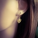 Ohrringe 925 Sterling Silber Ohrhänger vergoldet Ohrhaken Herz mit Kleeblatt