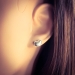 Ohrringe Ohrstecker 925 Sterling Silber mit Bohne