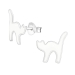 925 Sterling Silber Ohrstecker Katzen in weiß oder schwarz