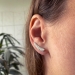 Ear Climber Feder 925 Sterling Silber mit Zirkonia