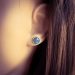 Stimmungsohrringe Ohrstecker 925 Sterling Silber vergoldet 8mm