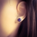 Stimmungsohrringe Ohrstecker 925 Sterling Silber vergoldet 8mm