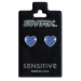 Chirurgenstahl Ohrstecker Glitterline mit Herz in blau Studex Sensitive