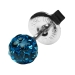 Erstohrstecker Shamballa in blau 4,5mm Studex System 75