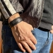 MARTIN1985 Echtleder Armband Unisex Damen Herren mit magnetischem Edelstahlverschluss Geschenkverpackung