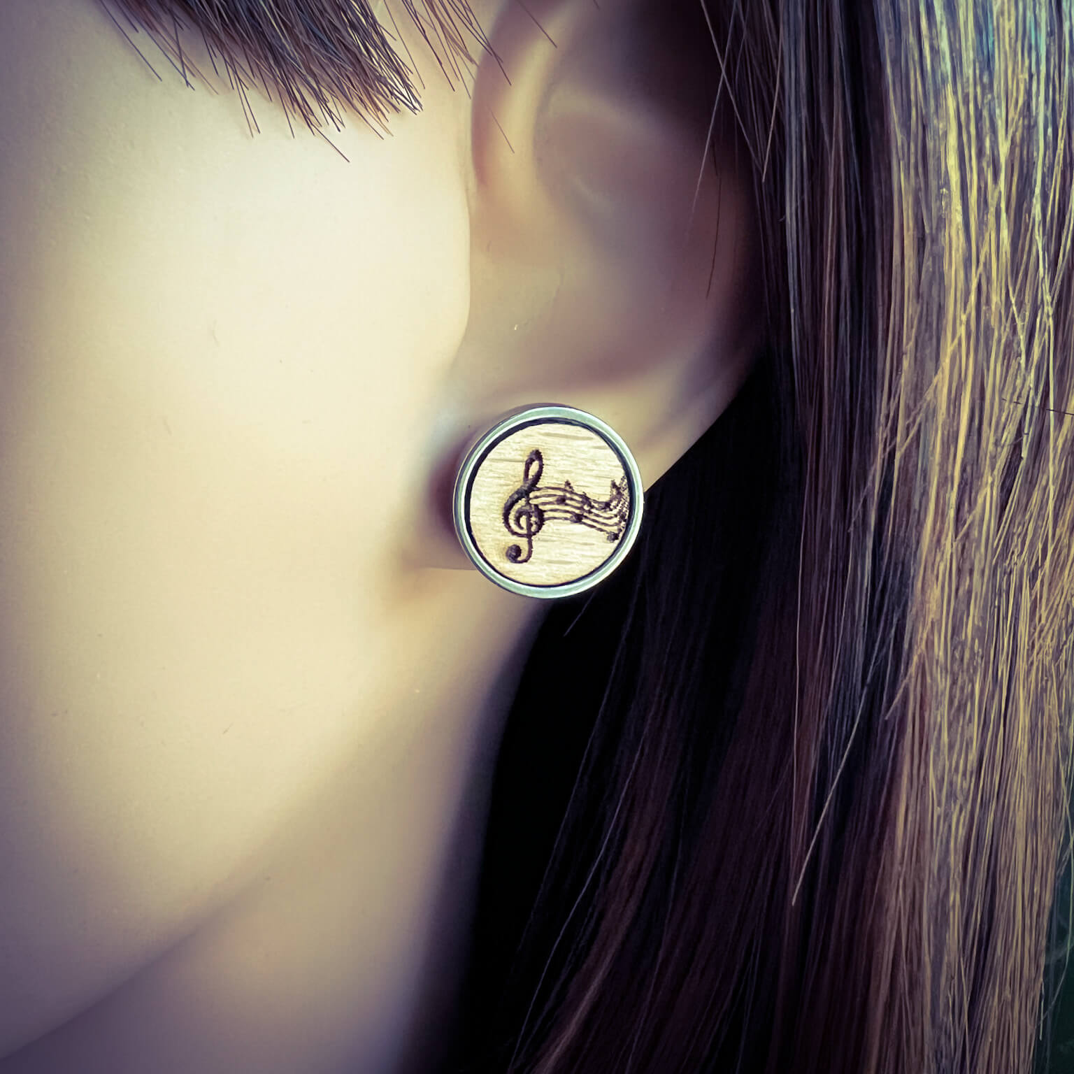 Ohrringe aus Edelstahl Fanfare - Geschenke für Musiker